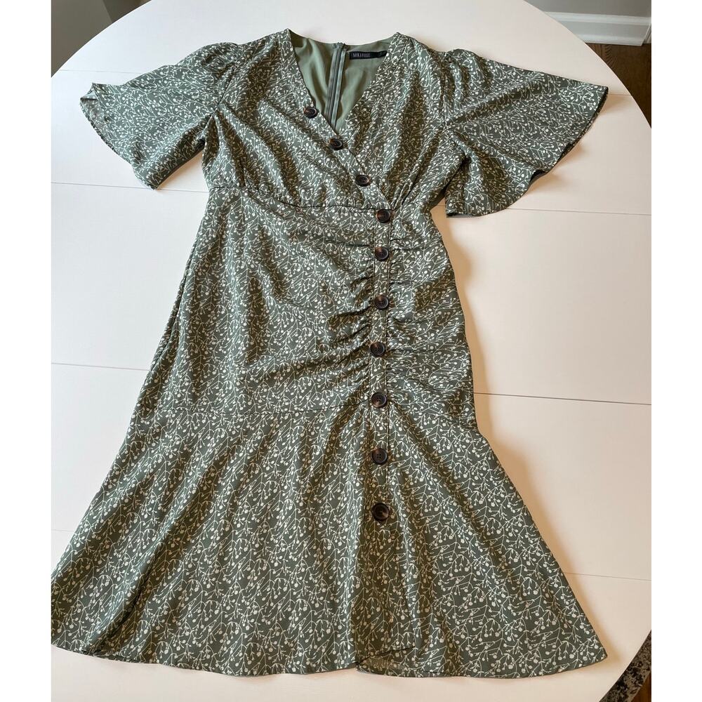 Mikarose Juniper Button Dress Short Flutter Sleev… - image 8